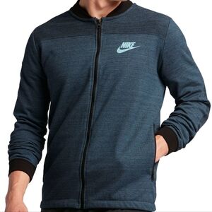 Nike Sportswear Advance 15 Knit Bomber Jacket Blue Squadron 837008-464 Large